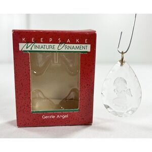 Vintage 1988 Hallmark Gentle Angel Kneeling in Prayer Acrylic Miniature Ornament